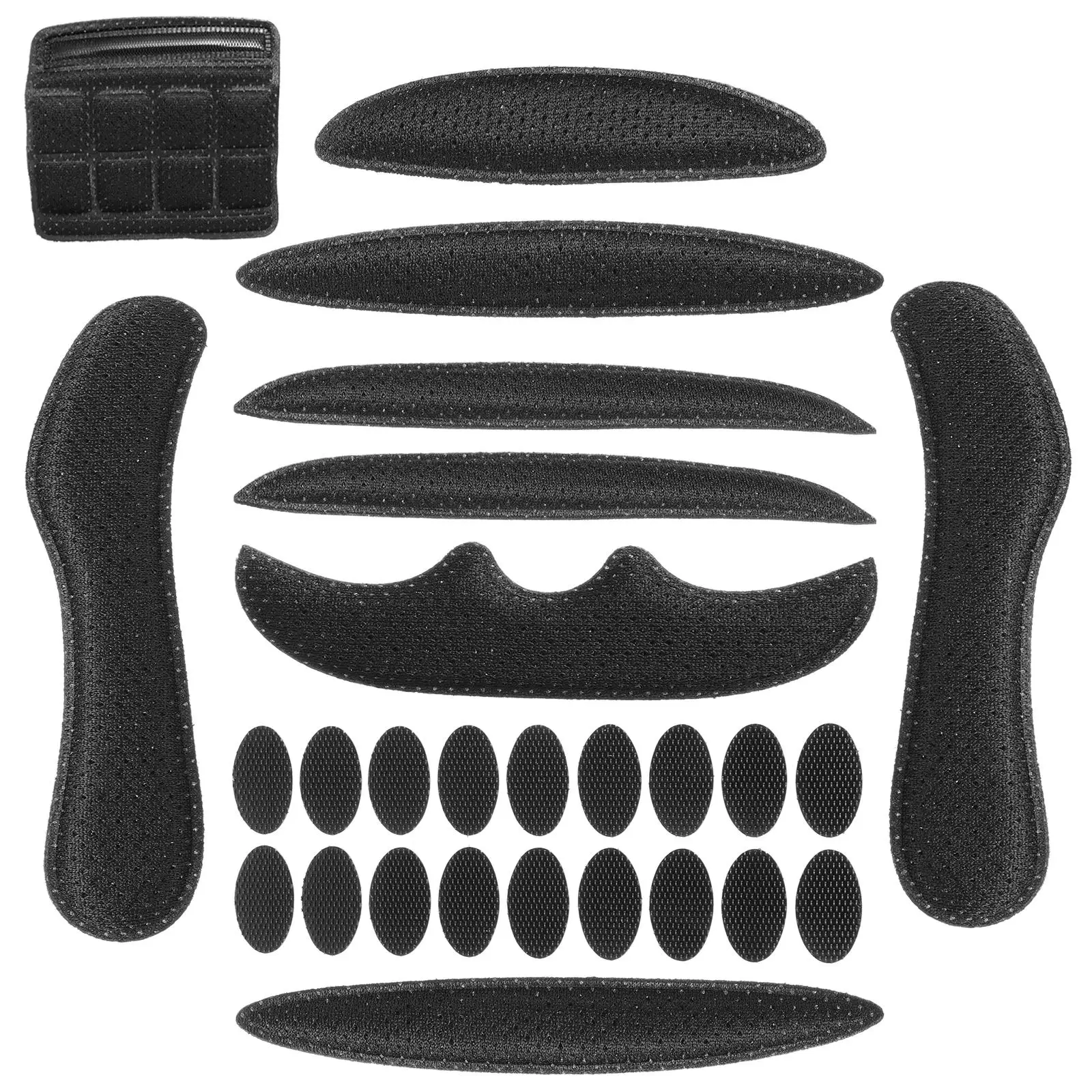 

9 Helmet Pads 18 Adhesive Dots Riding Accessories Set Polyester Sponge Lightweight Bike Motorcycle Safety Liner Sweat Absorption