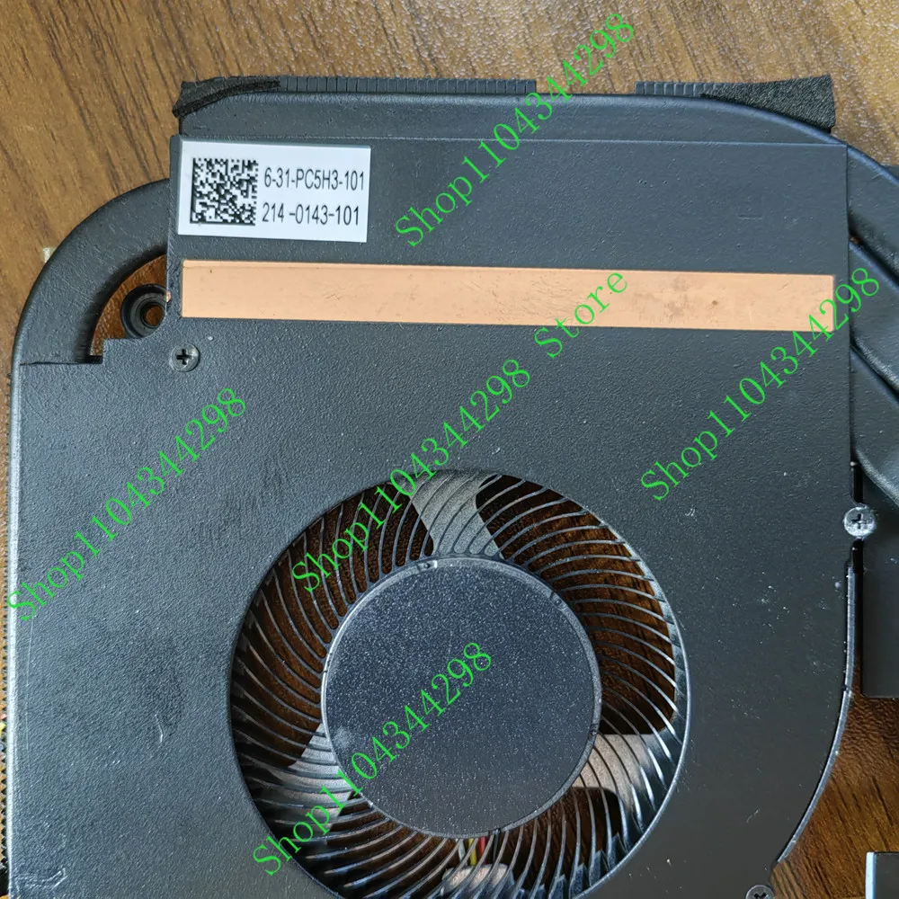 DB 새로운 노트북 CPU + GPU 라디에이터 (클로버 PC50HP 6-31-PC5H3-101 FMKL FMKK DFS5K223052834 DFS5K22305283R DC5V 0.5A 용 팬 세트 포함)