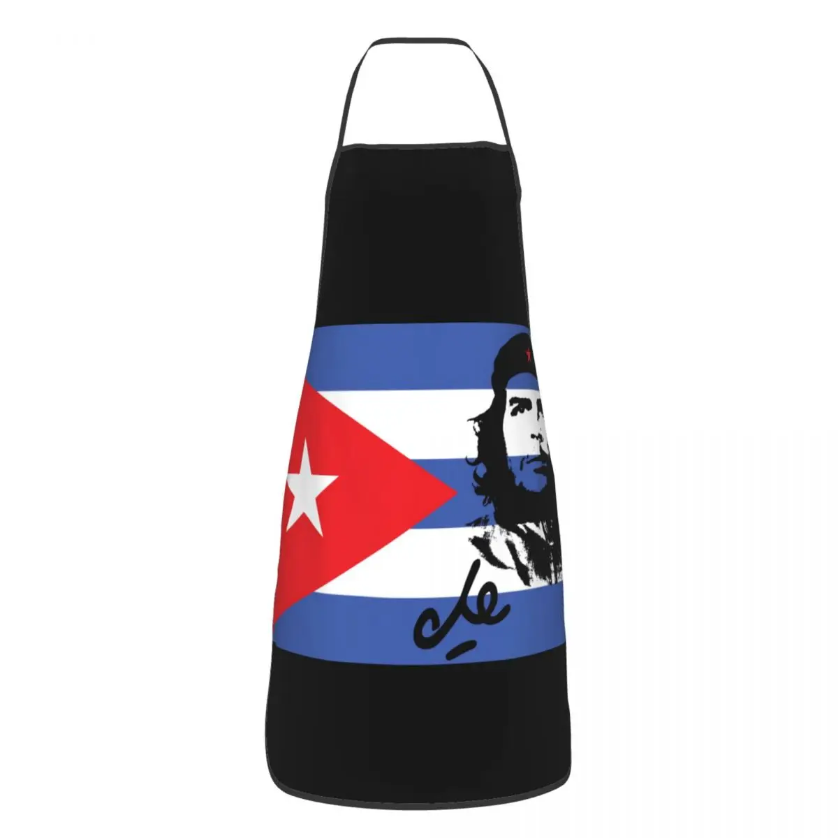 Custom Bib Che Guevara With Cuba Flag Apron Unisex Adult Chef Cooking Kitchen Cuban Socialism Freedom Tablier Cuisine Baking