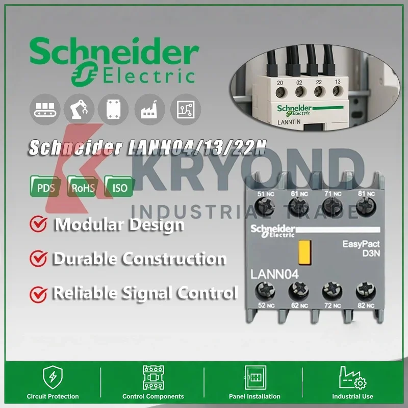 Schneider LANN04N LANN13N LANN22N Roller Lever Limit Switch Head for XCK Series Industrial Machinery and Position Detection