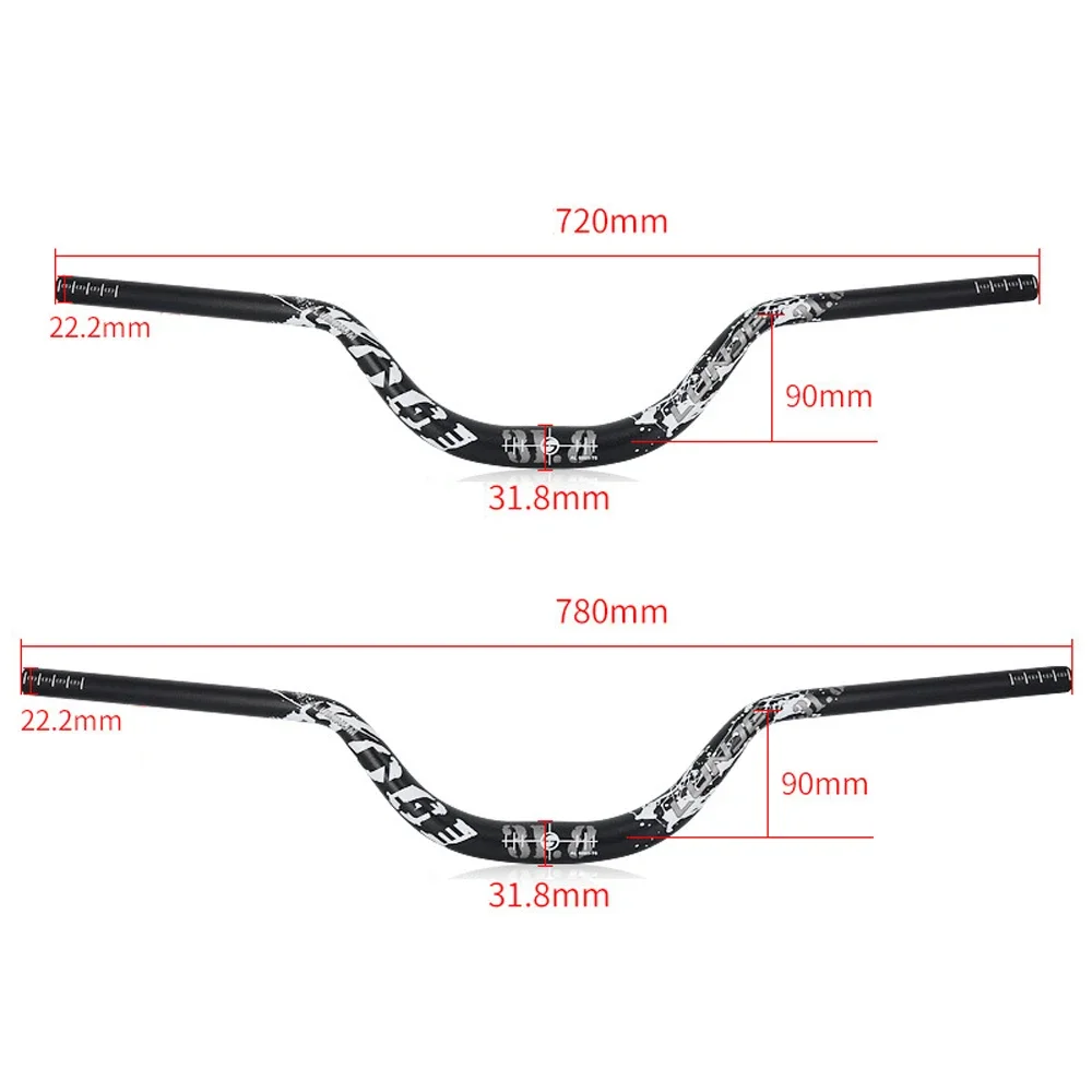 Setang sepeda MTB tinggi 90mm ekstensi setang extension batang setang sepeda dengan sudut besar setang berbentuk Walet