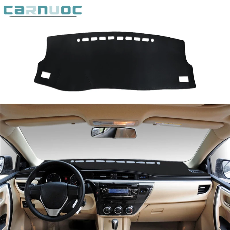 

For Toyota corolla Altis G11 2014-2017 LHD Leather Dashmat Dashboard Cover Car Pad Dash Mat SunShade Carpet Custom Car Styling