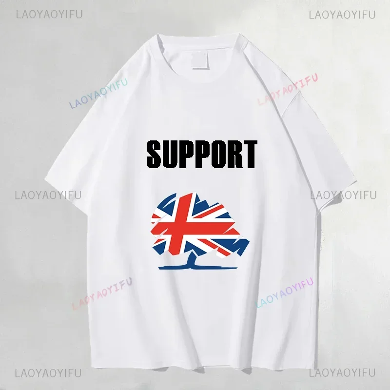 England Supporters T-Shirt Vintage Clothes Aesthetic Clothing Men&Women T-shirts Four Colors Available O-neck Unisex Tops