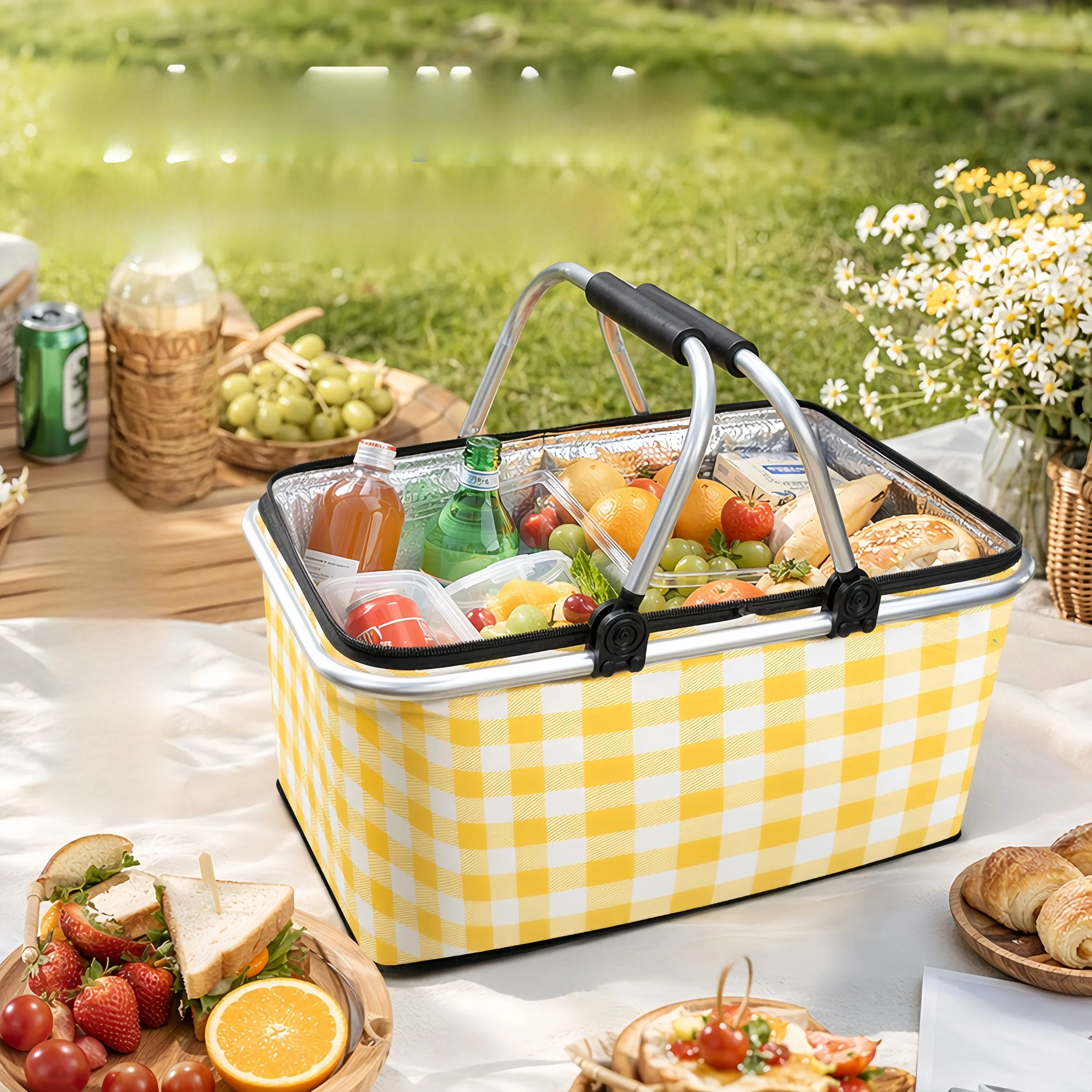 outdoor-picnic-bag-large-size-thickened-aluminum-mold-cake-insulation-box-camping-stacking-basket-oxford-cloth-aluminum-foil