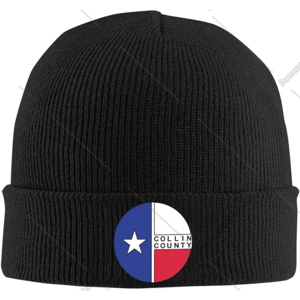 Seal of Collin County, Texas Beanie for Men Women Winter Knit Hats Cuffed Skull Cap Ski Hat