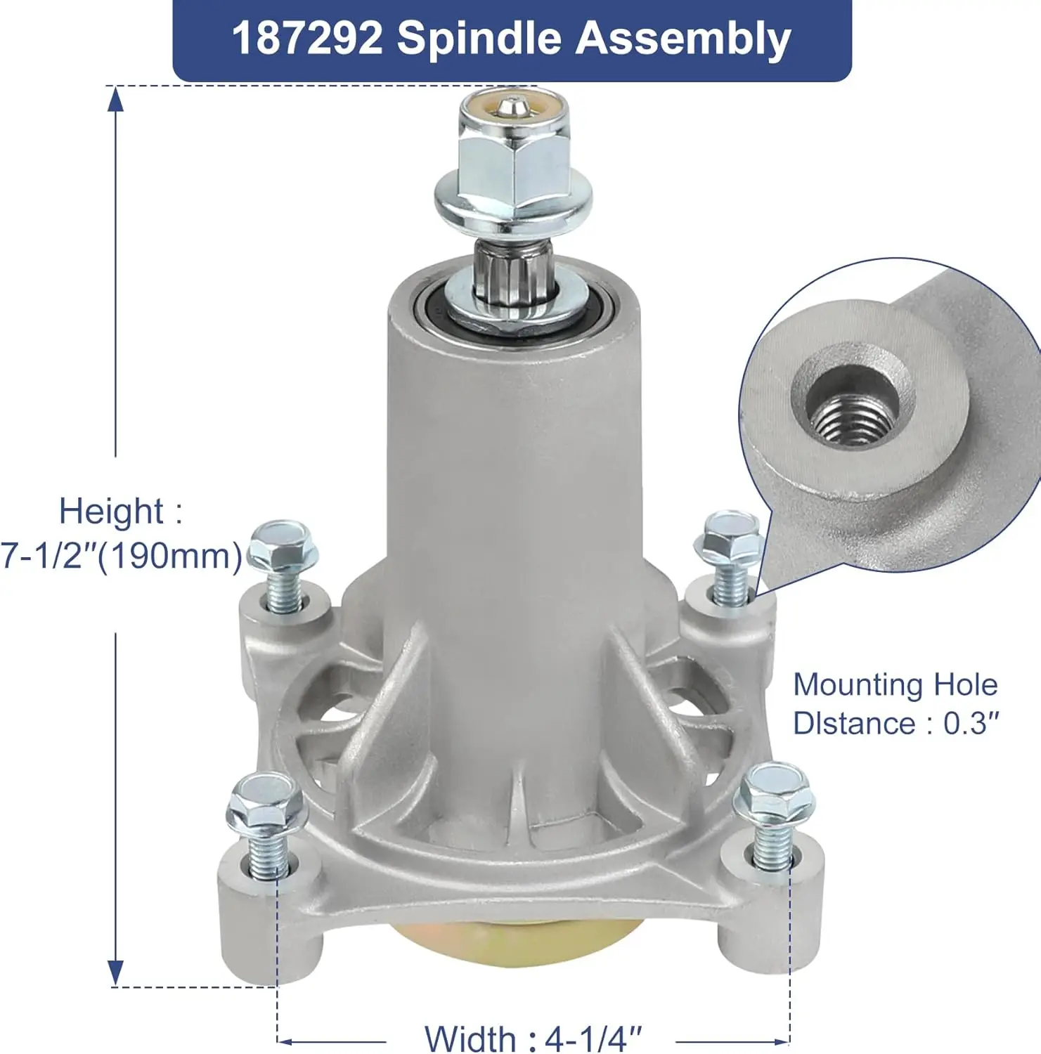 587253301 187292 192870 Husqvarna Spindle 187292 Mandrel Assembly H usqvarna 42\