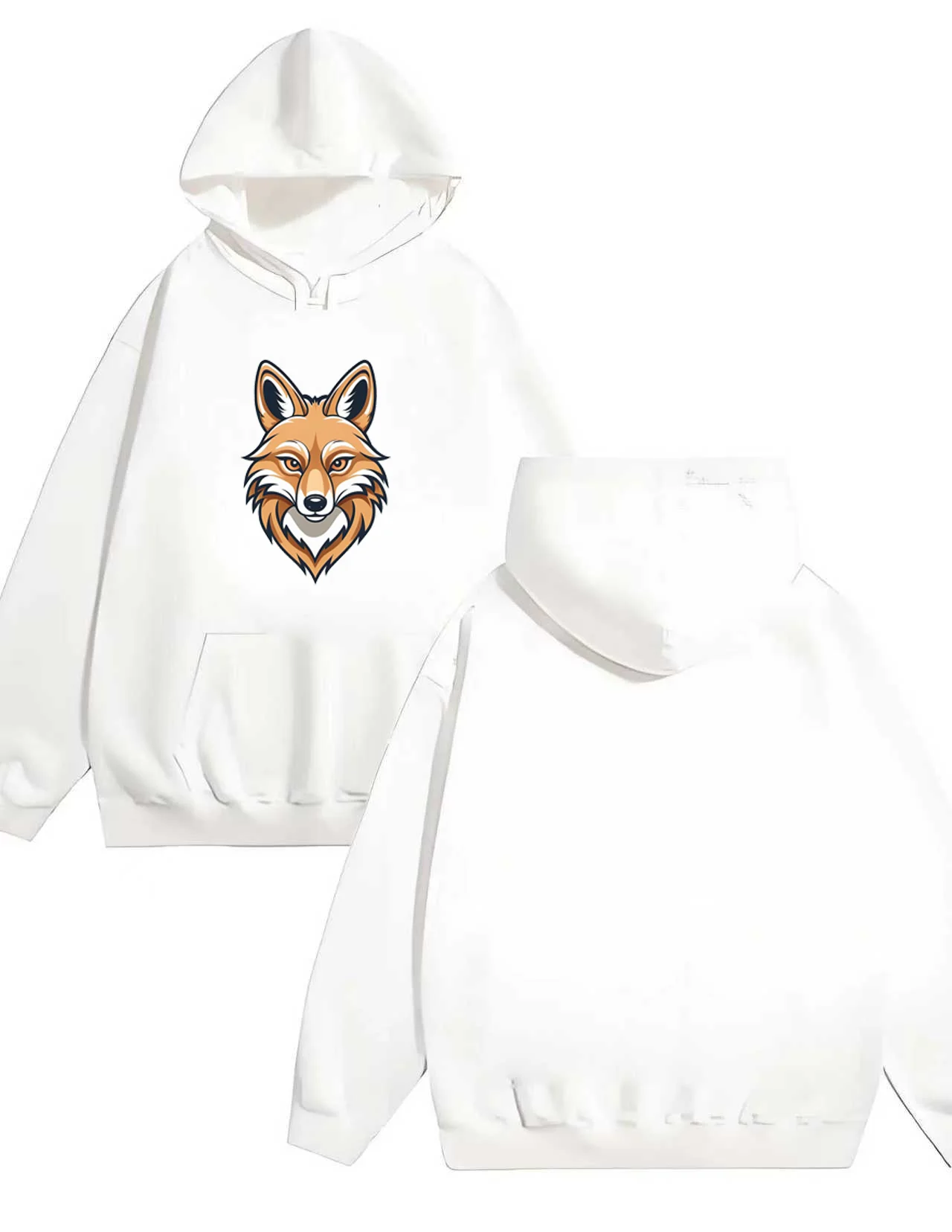 

2025 New small animal print hooded Sweatshirt for men and women casual and fashionable loose 330G heavy-duty hooded sweatshirt