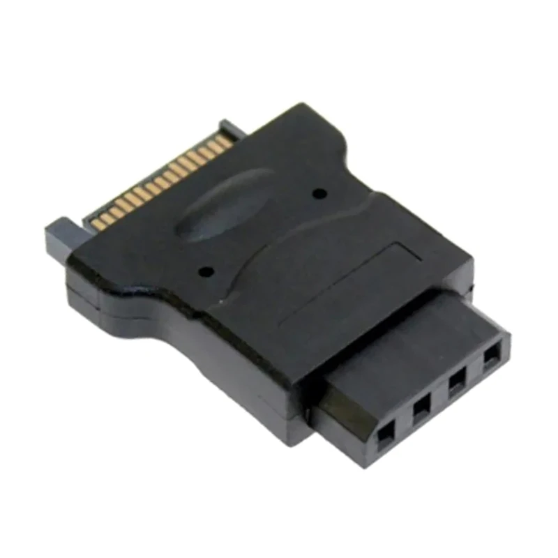 Sata-adapter 15-pins mannelijk naar grote 4-pins vrouwelijke adapter IDE-voedingsconnectorconverter