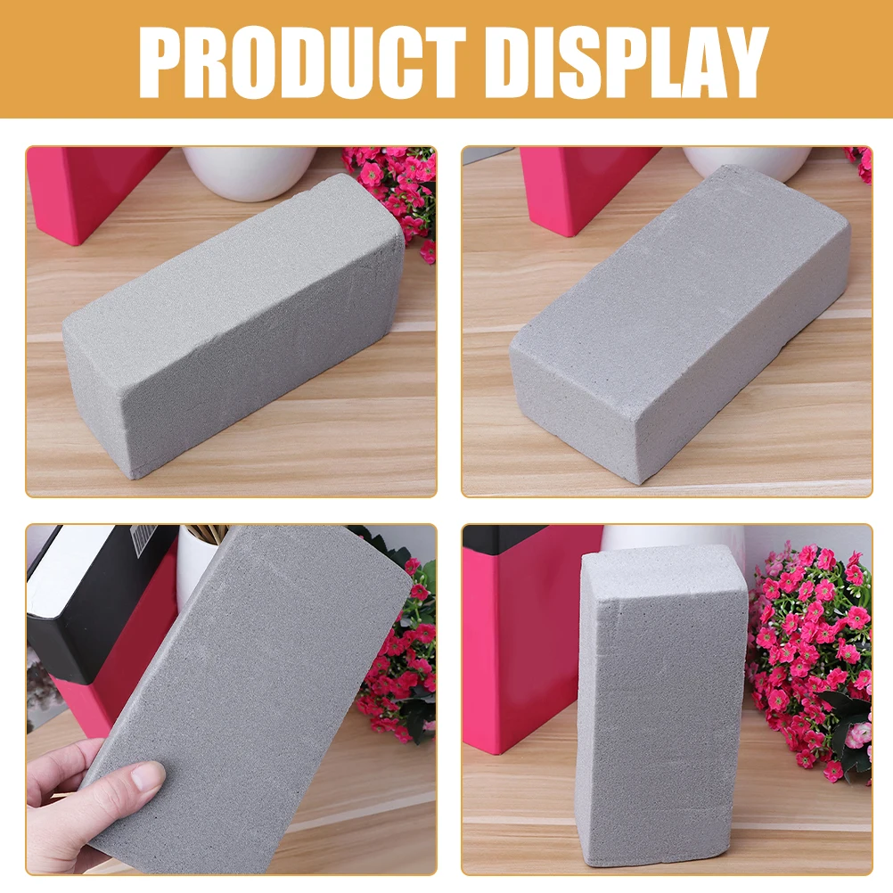 6-delige gedroogde bloem modder hoge dichtheid bloemenblok grijze kleur absorptie-effect verse bloemen houder bruiloft decoratief