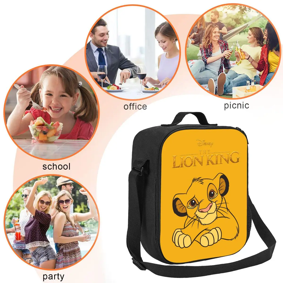 Personalizzato The Lion King borsa termica per il pranzo per l\'ufficio scolastico impermeabile Cooler Thermal Bento Box donna bambini