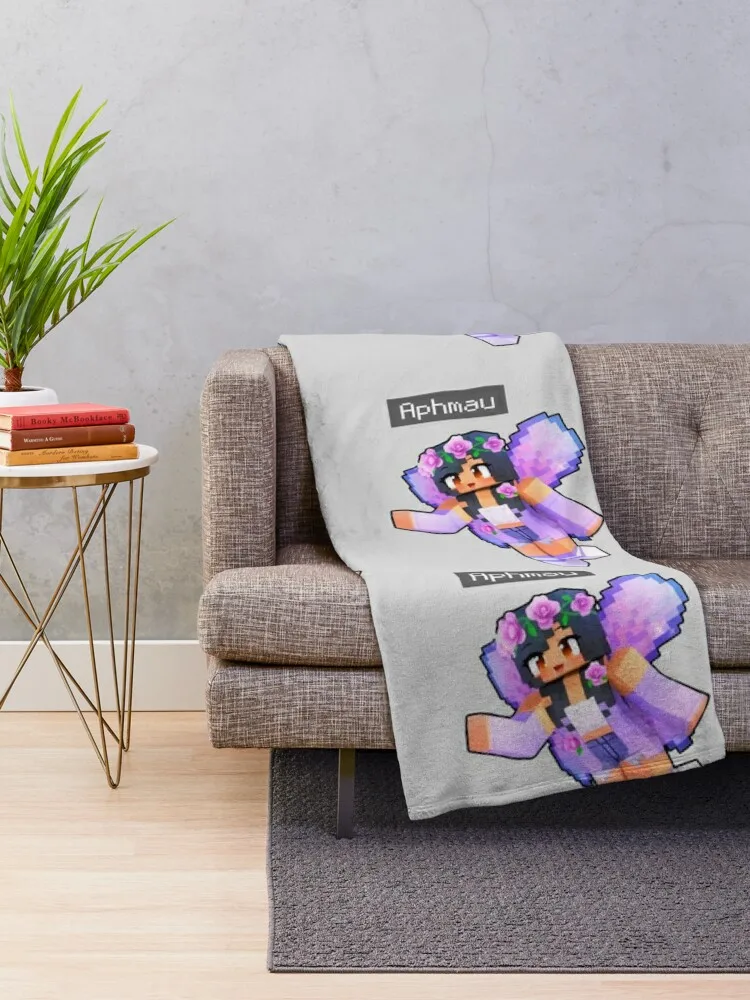 aphmau minecraft magical fairy Throw Blanket funny gift Personalized Gift For Decorative Sofa Blankets