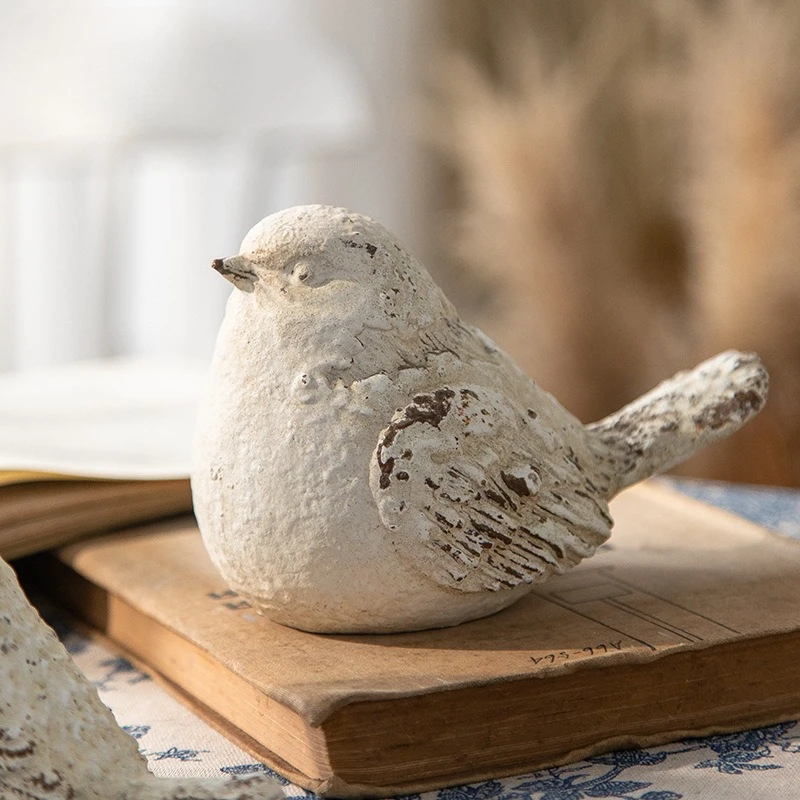 American retro bird desktop ornament, homestay model house, animal display ornament, old wedding decoration props