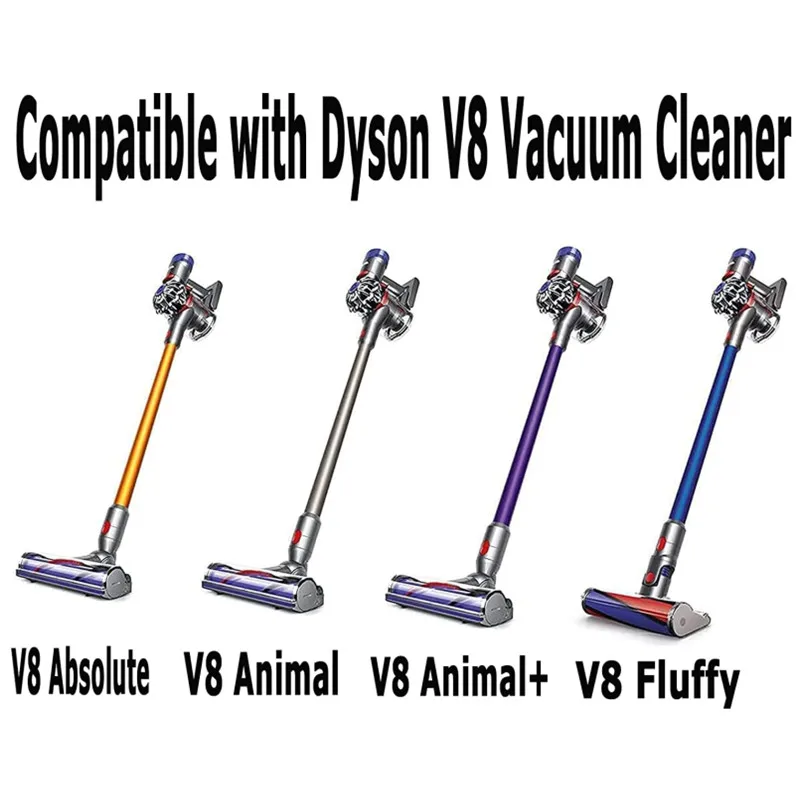 Head Brush Direct Drive Carbon Fiber Floor Brush Roll Bar Replacement for Dyson V8 Cordless Cleaner 967485-01 Part