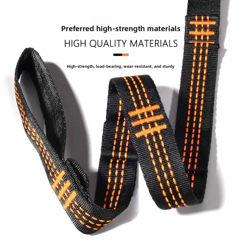 New Outdoor Hammock Special Straps 5+1 High Ring Load-Bearing Reinforced High-Strength Polyester Camping Extension Strap Camp