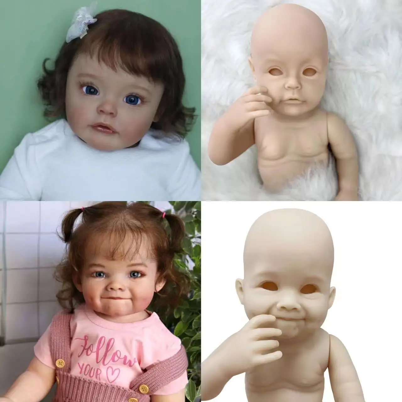 

Suesue and Raya Reborn Bebe 55 Cm Handmade Unpainted Full Body Vinyl Bebe Doll Kits Unfinished Handmade Bebe Reborn Baby Kits