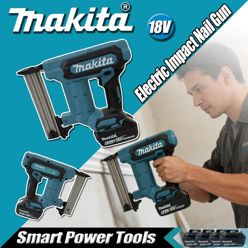 

Гвоздезабивной пистолет Makita F30 для прямых гвоздей, беспроводной электрический ударный гвоздезабиватель, инструменты для деревообработки и строительства, совместим с аккумулятором Makita 18V.