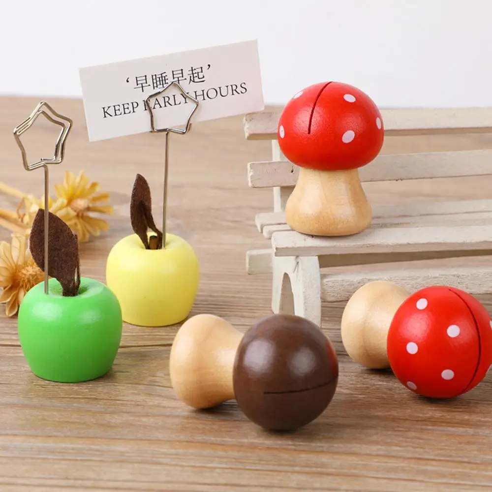 Color Envelop Holder School Office Desk Ornaments Mushroom Message Holder Desk Memo Holder Photo Stander Photo Card Holder