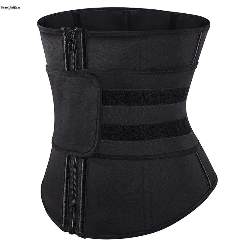 Zip Up Waist Trainer One Strap Sweat Sauna Sportswear Trimmer Belt Women's Neoprene Underbust Corset For Weight Loss