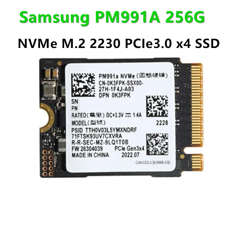 PM991 NVMe 256GB M.2 SSD 4枚セット【⑤0212】 楽天市場】SAMSUNG サムソン製 内蔵SSD PM991a MZ-VLQ256B 256GB M.2
