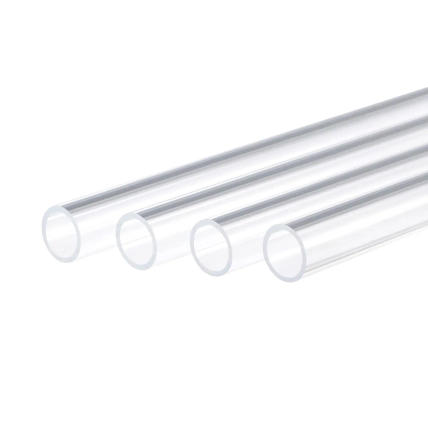 

Acrylic Pipe Rigid Round Tube Clear 0.4"(10mm) ID 1/2"(12mm) OD 20" High Impact for Lighting, Models, Plumbing, Crafts 4 Pack