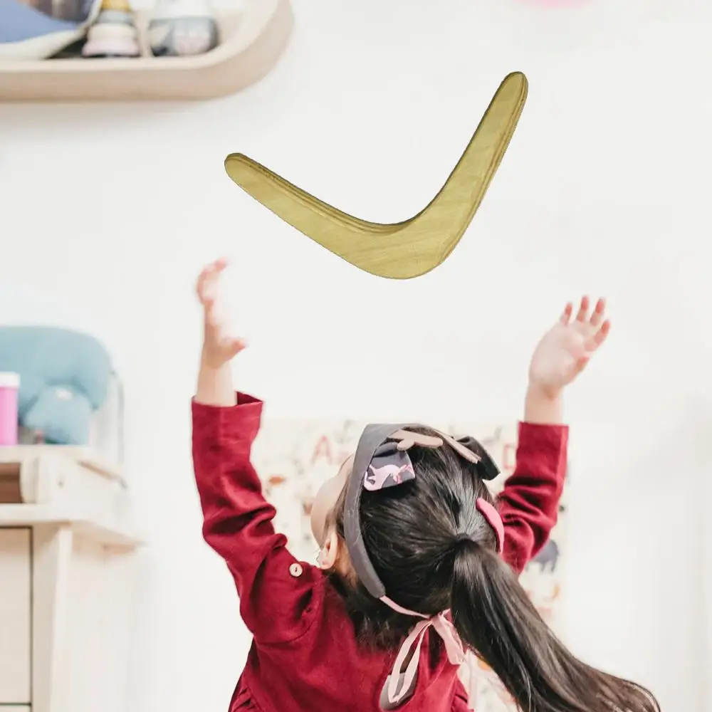 Boomerang in legno Lucido a mano Super Cool Giocattolo da esterno UFO Lancio e cattura Disco volante Gioco per famiglie Sport divertente per bambini Adulti U0H5