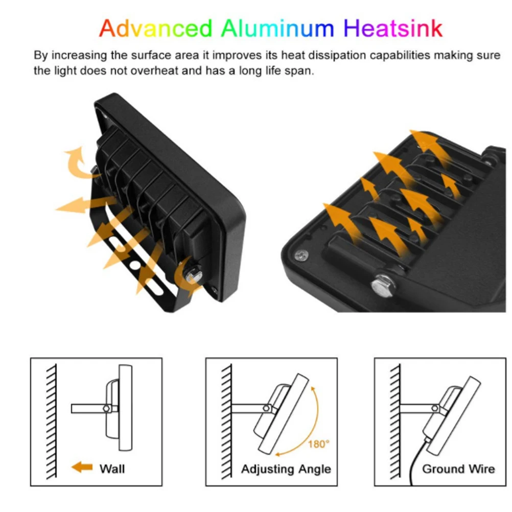 

Профессиональный RGB прожектор, универсальная красочная лампа, инструмент для наружного ландшафтного освещения, декор двора