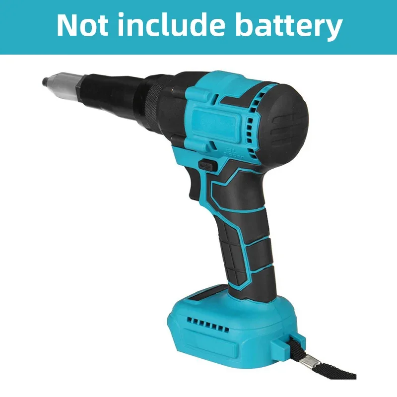 26V Battery Cordless Electric Riveter Gun Brushless Rivet Screwdriver Rechargeable Rivet Nut Gun Power Tool LED Light