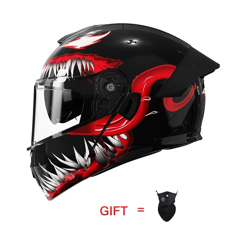 Sports helmet Flip up DOT Racing Helmets Motorcycle Helmet four seasons Full Face Double Visor Flip up Motocross helmet