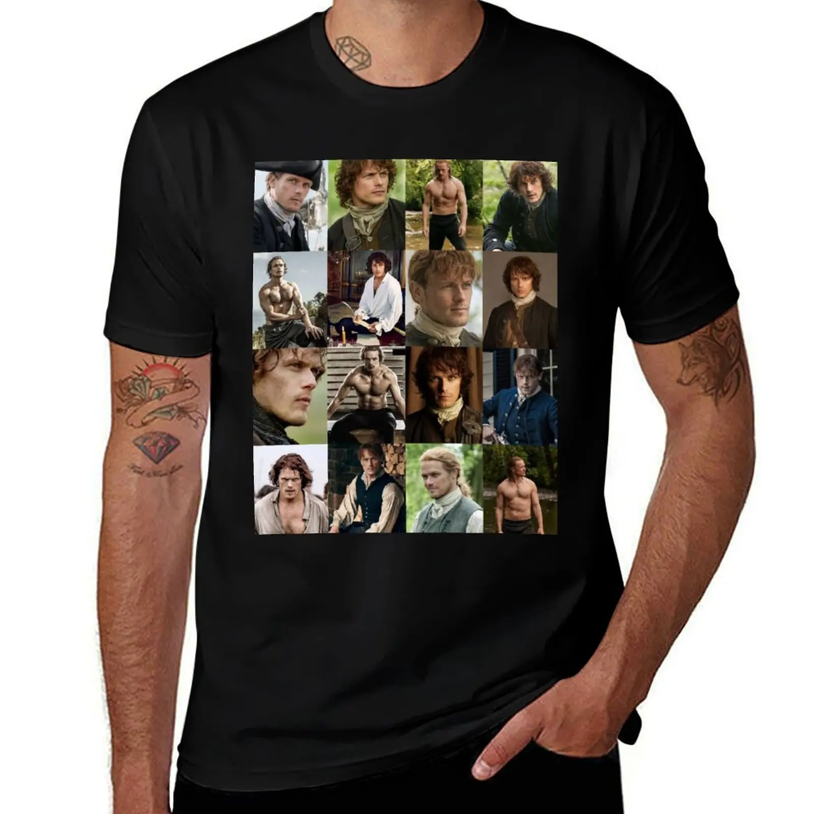 

Sam Heughan T-Shirt Simple Trendy Casual T-Shirt