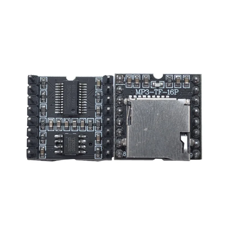 For MP3 Mini Serial Voice Broadcast Module with A Card Inserted MP3-TF-16P Music Playback Module YX5200 Chip