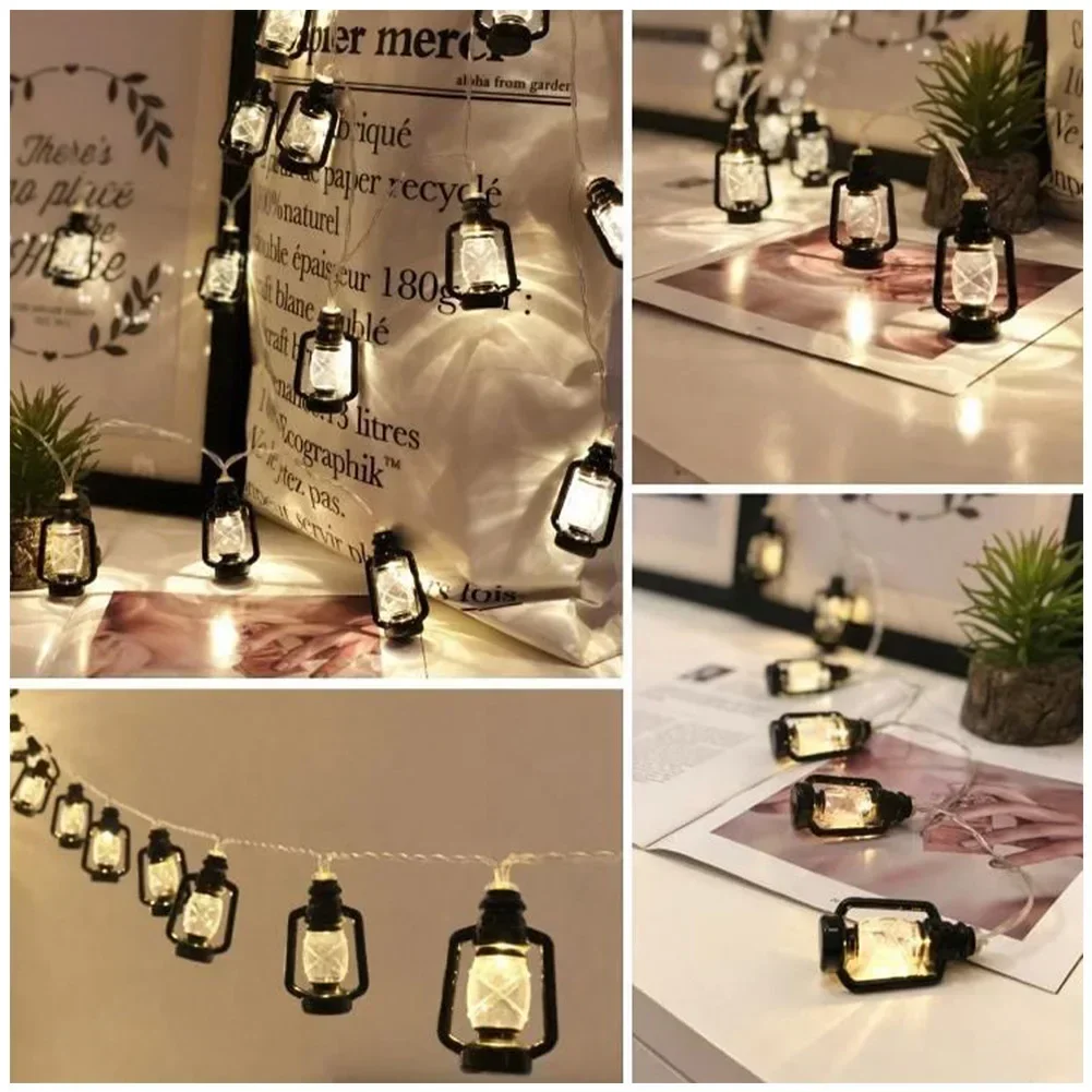 DegradLights-Lampe LED rétro à kérosène, guirxiété lumineuse, batterie 62, extérieur, décoration de la maison, Noël