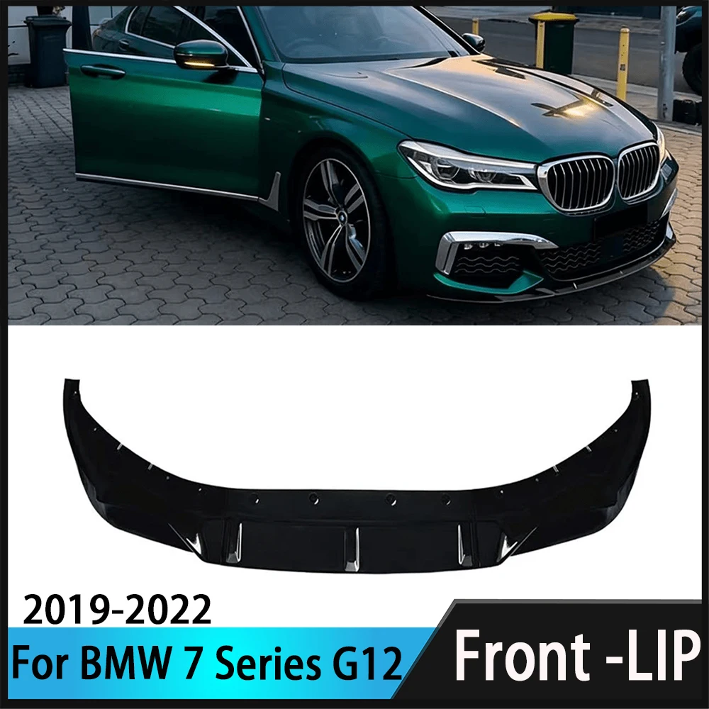 

For BMW G12 G11 7 Series 2019-2022 740i 750i Li M760Li LCI M Sport Front Bumper Splitter Lip MP Style Bodykit Upgrade.