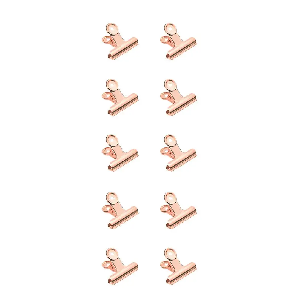 

10 Pcs Shaping Clip Fixing Paper Clamp Binder Clips Mini Kitchen Binding Stainless Steel Metal Snack Sealing Office