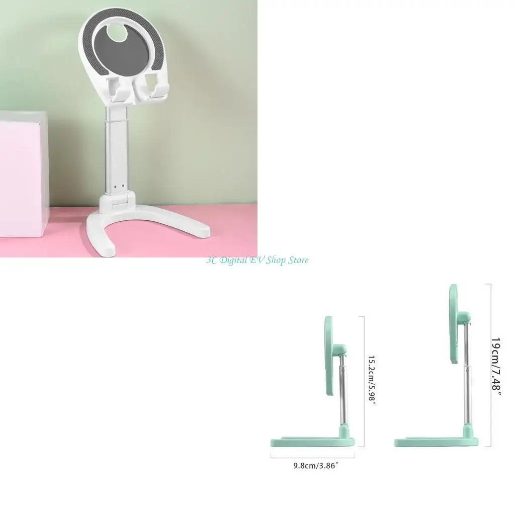 E74D Folding Cell Phone Stand Adjustable Foldable Desktop Phone Holder Durable Stand