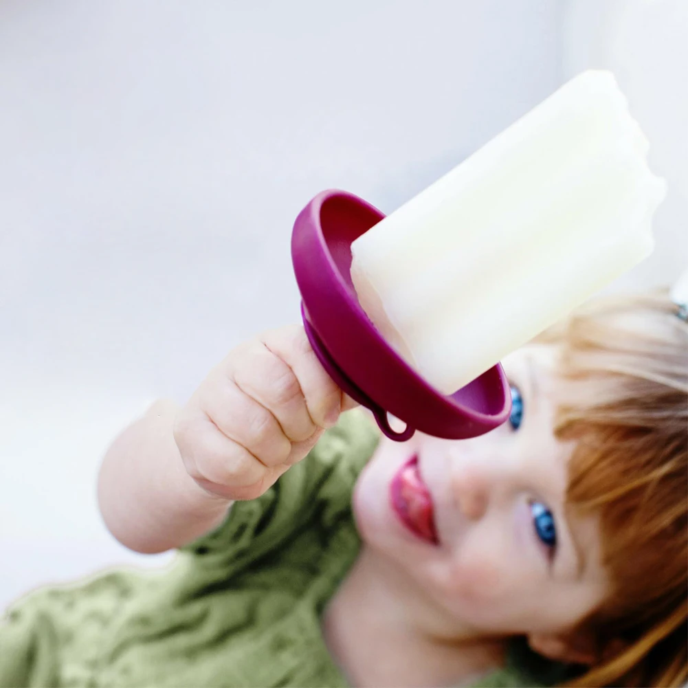 

Drip Free Popsicle Holder Silicone Portable Popsicle Protector Reusable Mess-Free Frozen Treats Holder for Kids Ice Cream