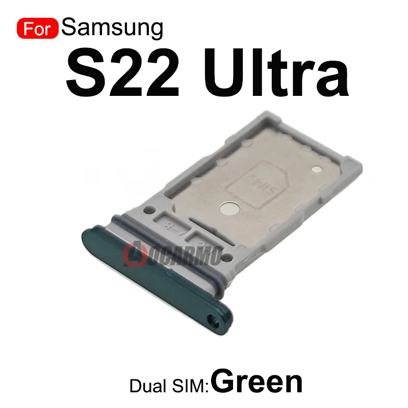 For Samsung Galaxy S22 Ultra S22U Single Sim Tray Dual Sim Card MicroSD Holder Nano Slot Replacement Part