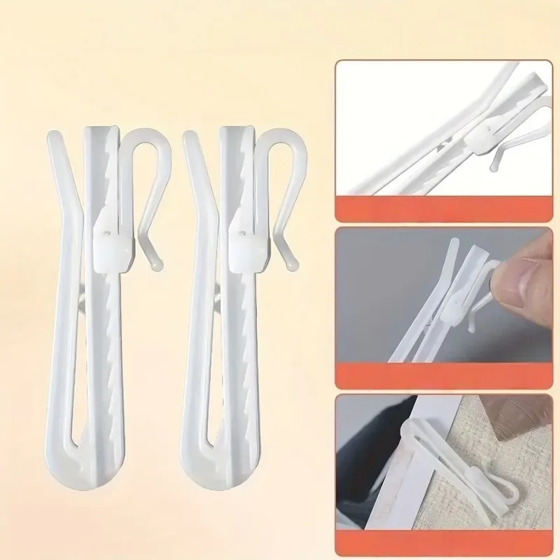 12 pcs 7cm Raise Lower Curtain Clips, Easy Install Simple Setup and No Drilling Required, ideal for Blinds Installation