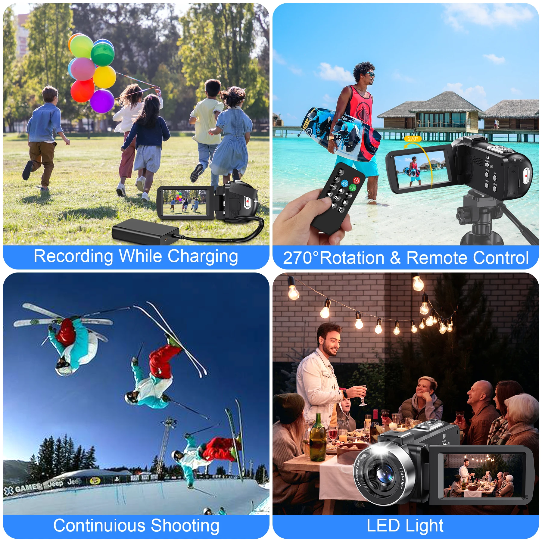 كاميرا فيديو 4K للتصوير الفوتوغرافي 42 ميجابكسل واي فاي كاميرا ويب بث مباشر كاميرا فيديو 18X تكبير رقمي كاميرا تسجيل فيديو لمسجل يوتيوب المبتدئين