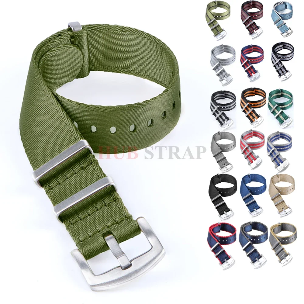 20 مللي متر 22 مللي متر حزام نايلون عالي الكثافة لأوميغا ساماستر سوار عالي الجودة لساعة رولكس مقاوم للماء ومقاوم للعرق