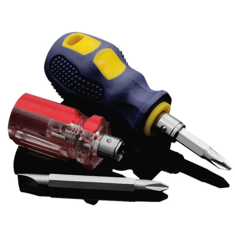 Mini kleine tragbare Rettich kopf Schrauben dreher Phillips/geschlitzte transparente Griff Reparatur Handwerkzeuge Kurz griff Schrauben dreher
