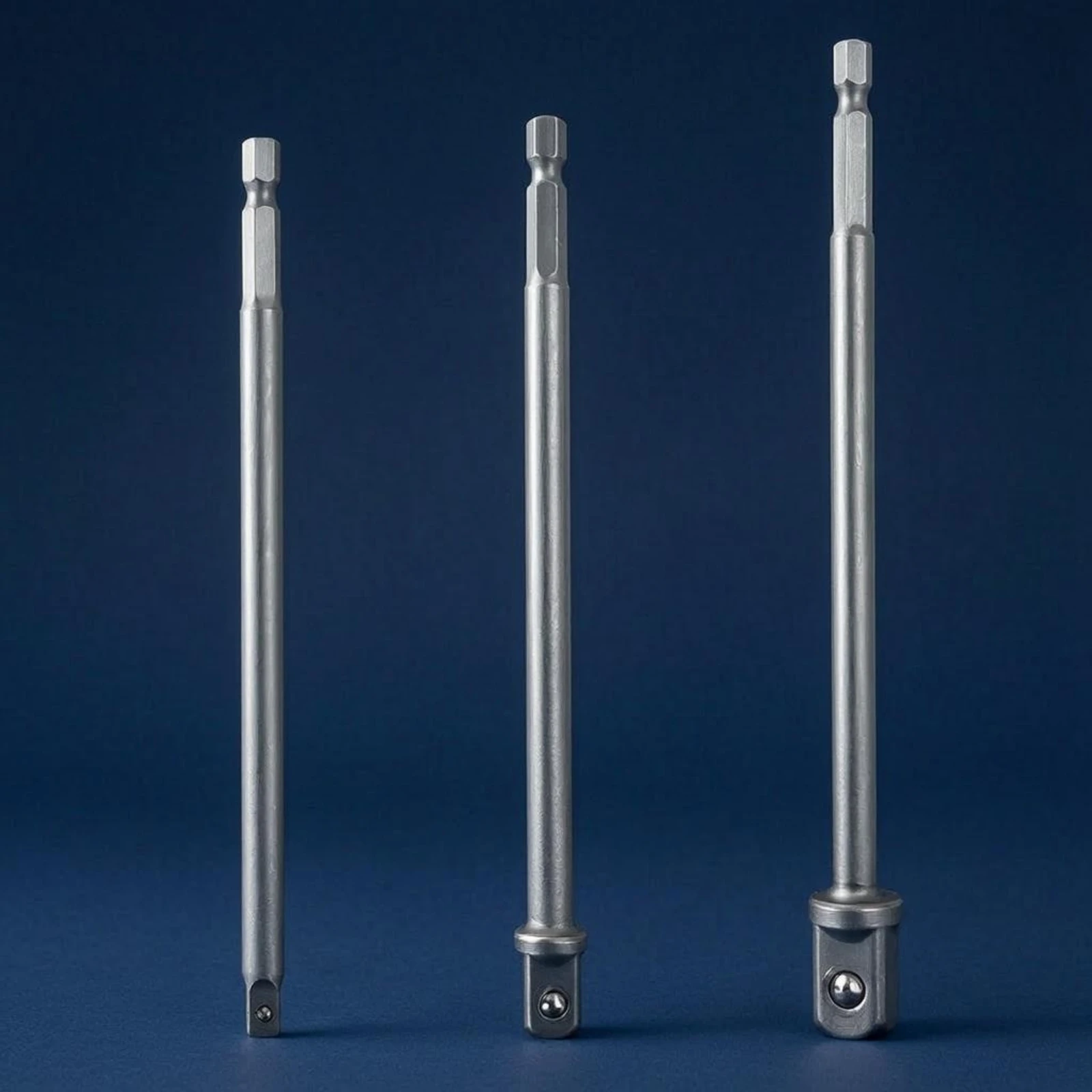 3 Pieces Hex to Square Adapter 150 Mm Socket Adapter Set Tool Accessory Long-Lasting Corrosion Resistant view 6