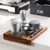 Bincoo Coffee Cloth Powder Press Walnut Multifunctional Work Board Base Coffee Handle Filling Storage Board