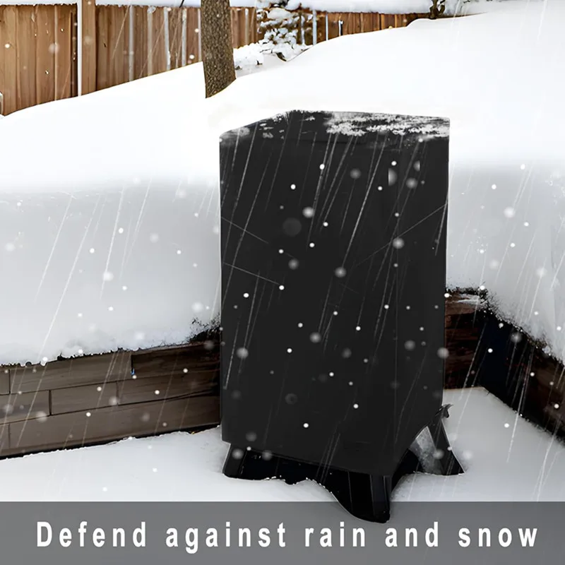 Courtyard Electric Smoker Rain Cover Outdoor Barbecue Square Shape Smoker Protective Cover Household Appliance Dust Cover