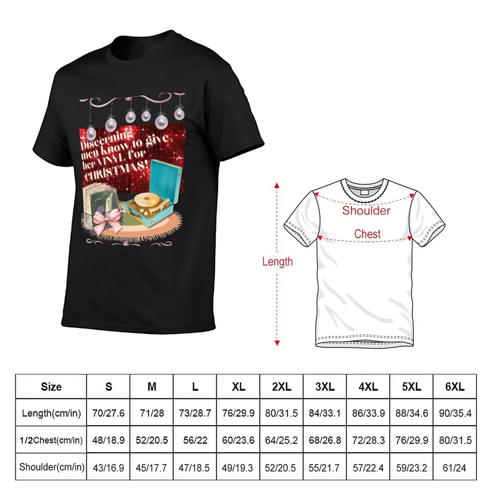 Give Her Vinyl for Christmas Retro-Style Advert T-Shirt anime clothes quick-drying t-shirt Tee shirt black t shirts for men