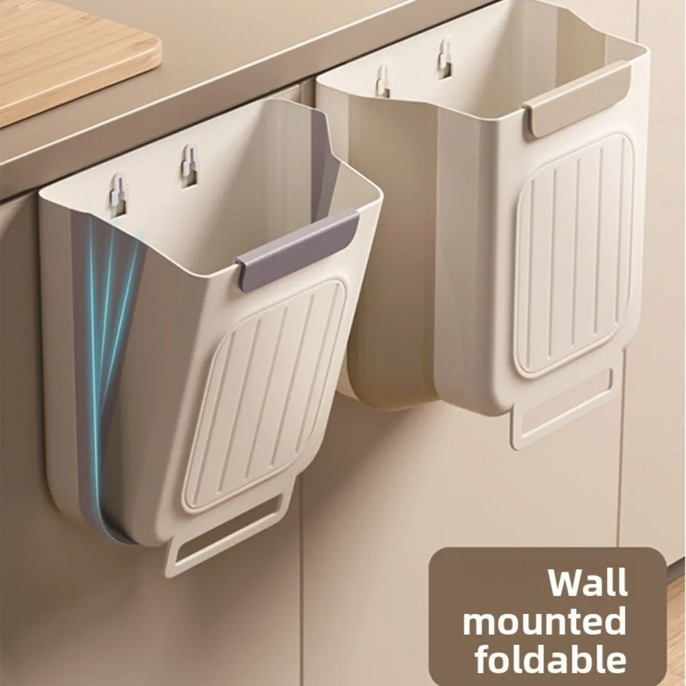 

Foldable Thickened Large Diameter Multifunctional Trash Can for Home Kitchen Cabinet Hanging Garbage Storage