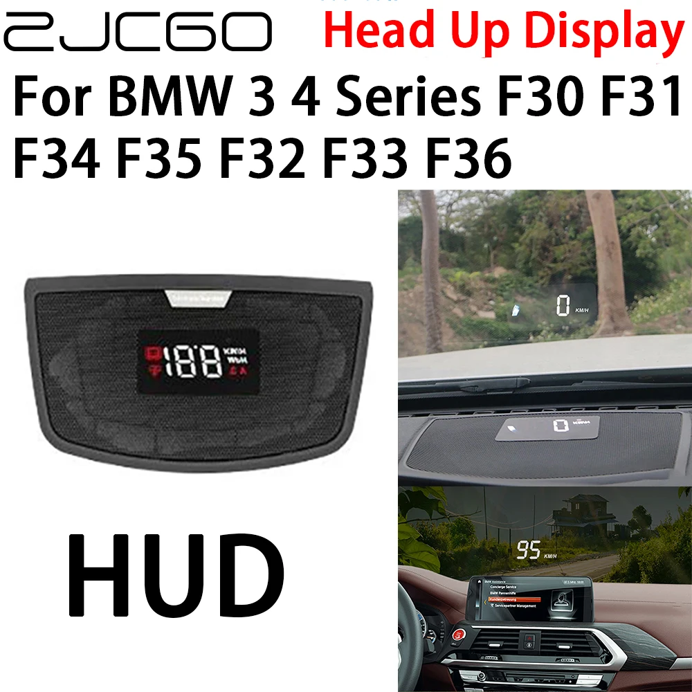 ZJCGO Car HUD Head Up Display Speedometer Projector Alarm Electronic Accessories for BMW 3 4 Series F30 F31 F34 F35 F32 F33 F36