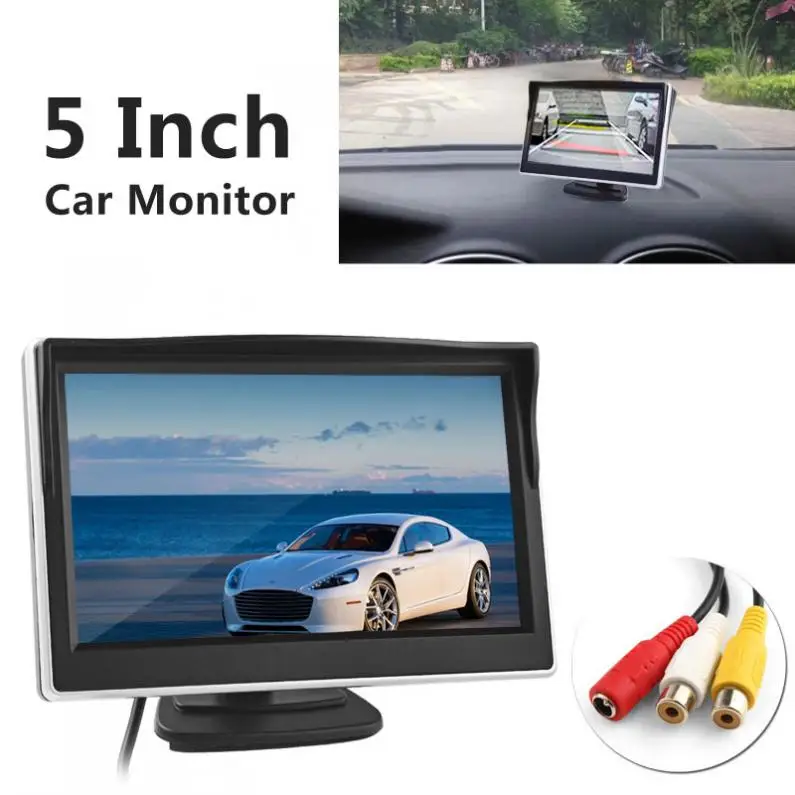 

5 Inch Car Monitor TFT LCD Screen HD Digital Color Car Rear View Monitor Support VCD DVD GPS Rearview Reverse Camera