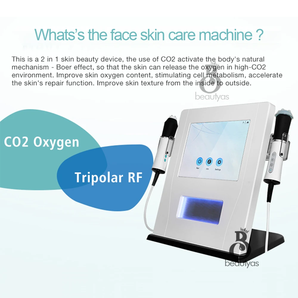 CO2 Nano-Bubbles เทคโนโลยี Oxygen Facial อุปกรณ์ Face Lifting Rejuvenation กระชับ Anti-Aging ลบเลือนริ้วรอยเครื่อง