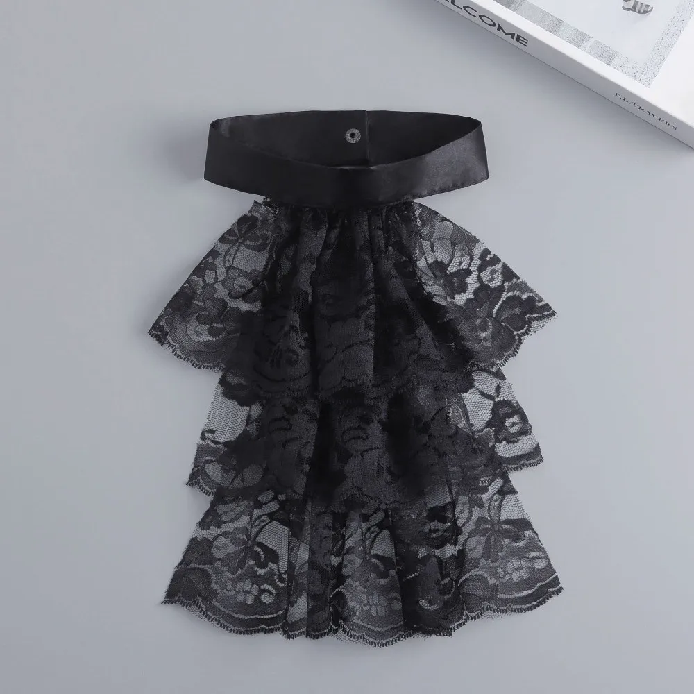 Fashion Detachable Renaissance Collar Vintage Layered Elizabethan Neck Ruff Opera Victorian Costume Ruffled Collar Wedding