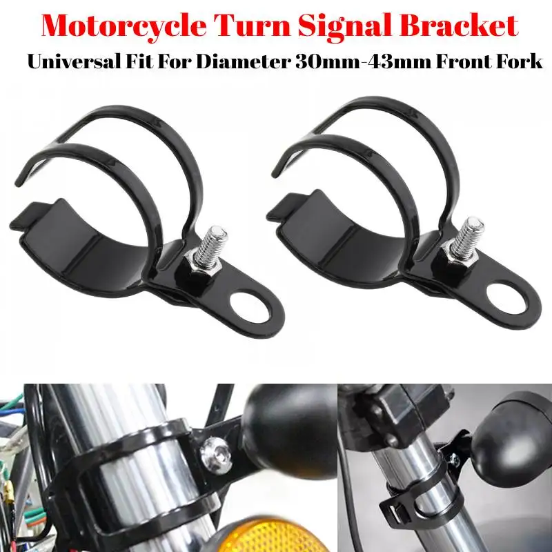 

2Pcs Motorcycle Lamp Brackets Turn Signal Light Lamp Mount Headlight Brackets Mount Lamps Holder For 30-43mm Front Fork Scooter